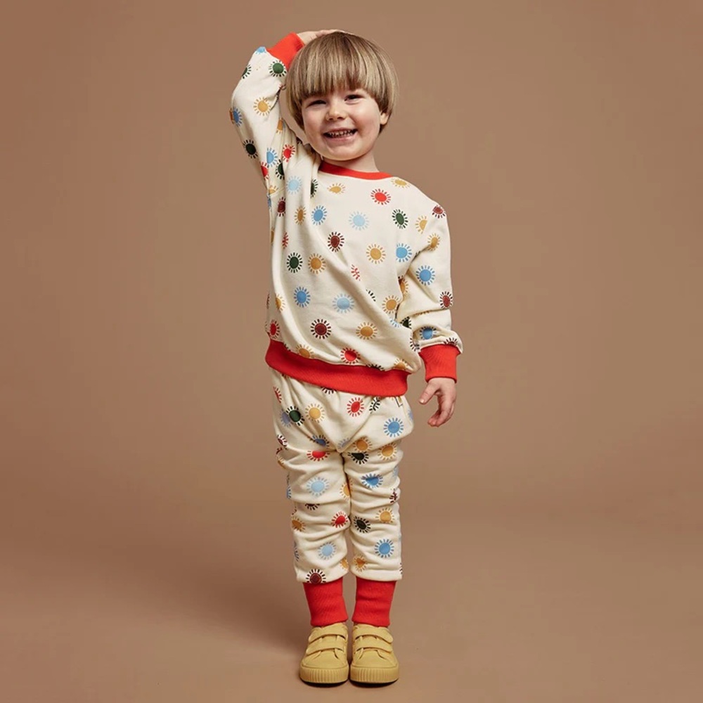 Goldie + Ace sunny Cream and Red Kids Matching Set